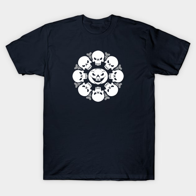 Skull Flowers T-Shirt by Triple L